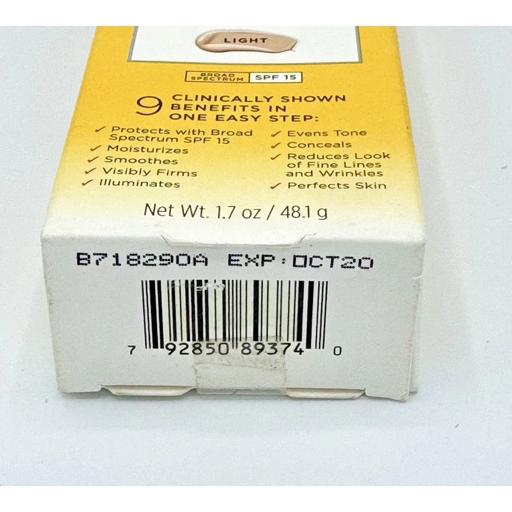 Burt's Bees BB Cream Light 1.7oz Tinted Moisturizer SPF 15 Anti Aging NOS